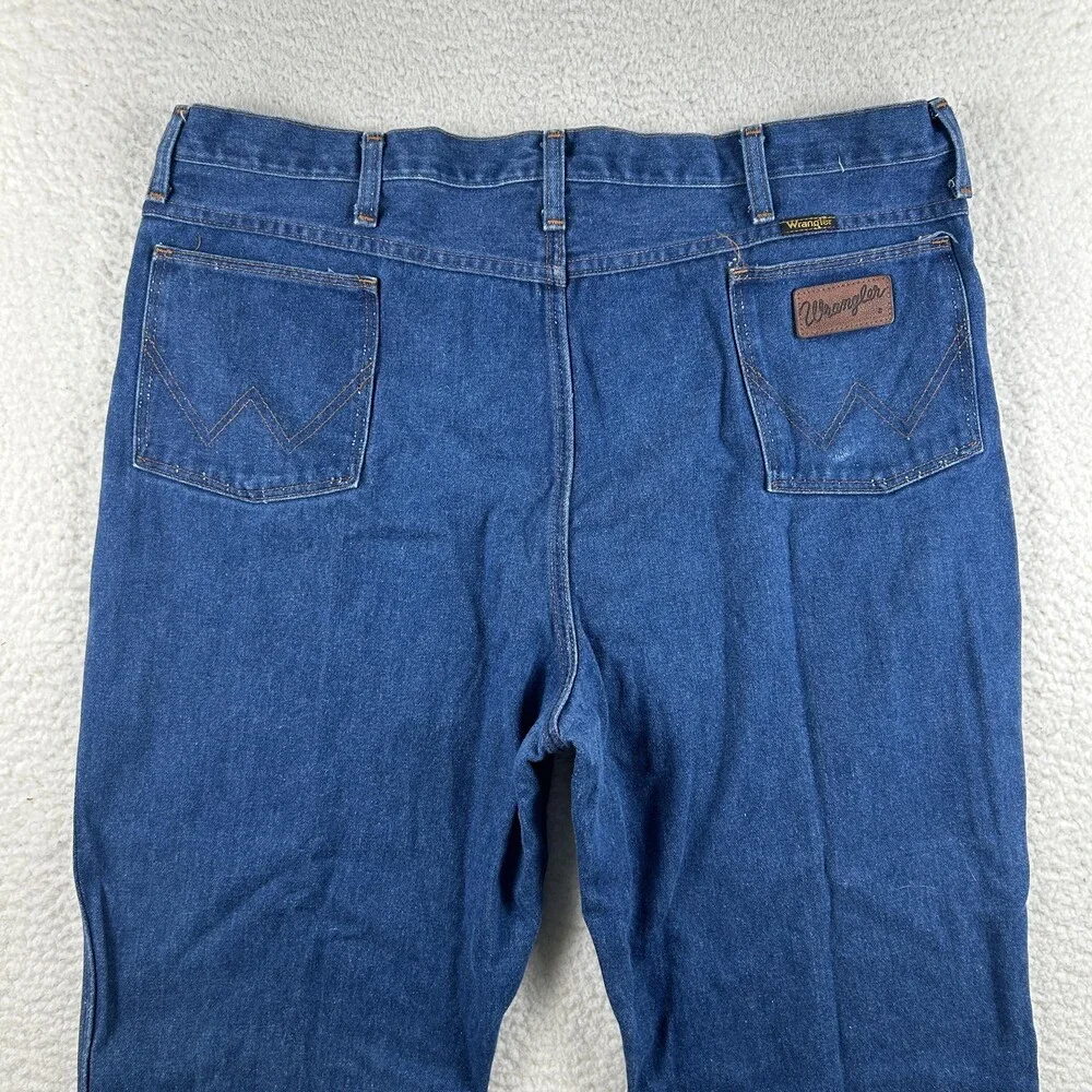 Vintage Wrangler Jeans Mens 42x36 Bootcut Cowboy Scovill Zipper USA 82611NV 70s